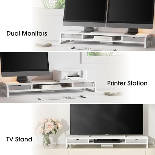 Fenge Dual Monitor Riser, 42.5 Inch Large Computer Monitor Stand - Image 5