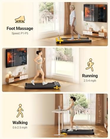THERUN 8% Incline Walking Pad Large 41.3'' x 16.5''Running Belt - Image 5