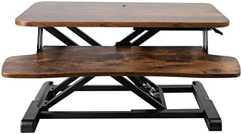 VIVO Rustic Vintage Brown 26 in Standing Desk Converter, DESK-V026KN by VIVO