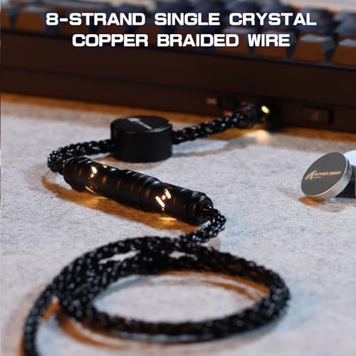 ATTACK SHARK C07 Custom Braided Aviator Cable with Light Up RGB-Black - Image 6