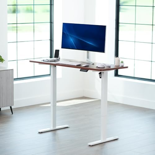 VIVO Dark Walnut 60 x 24 in Standing Desk, DESK-KIT-1W6D - Image 2