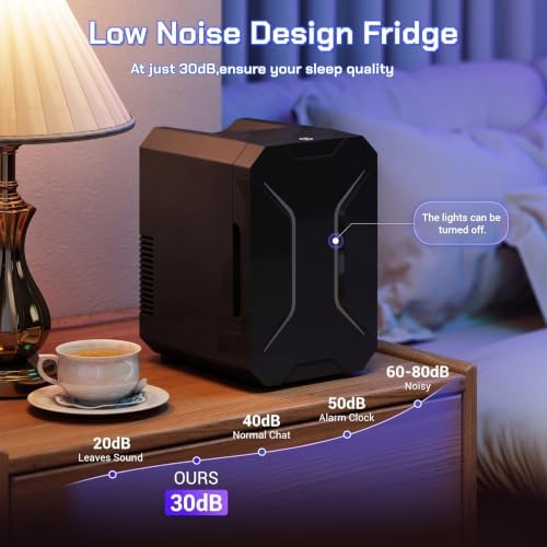 ELECWISH 4L/6 Can Mini Fridge with Gaming Lights, Fast Cooler and Warmer - Image 7