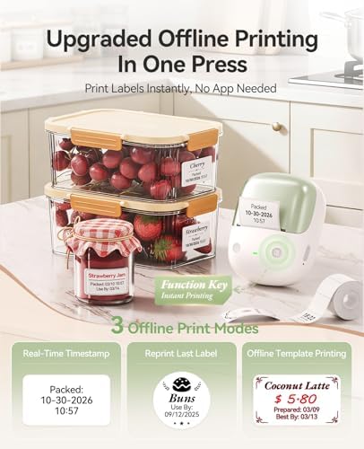 NIIMBOT B2 Pro Bluetooth Label Maker, 300DPI HD Thermal Sticker Printer - Image 2
