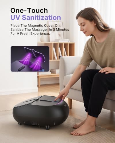 Shiatsu Foot Massager with UV Sterilization, Smart App, Heat, Deep Kneading Therapy, Air Compression, Timer, Remote Control, for Plantar Fasciitis, Neuropathy, Pain Relief, for Men Women Size up to 13 - Image 3