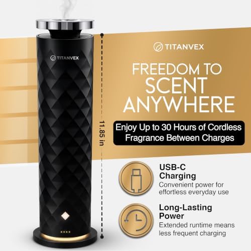 Cordless Hotel Scent Diffuser, Waterless Cold Air Oil Diffuser - Image 4