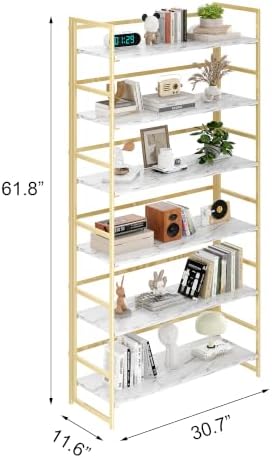 BHG Vintage Multifunctional Folding Bookshelf, No-Assembly Plant Stand Storage Rack Shelves for Home Office - Image 3