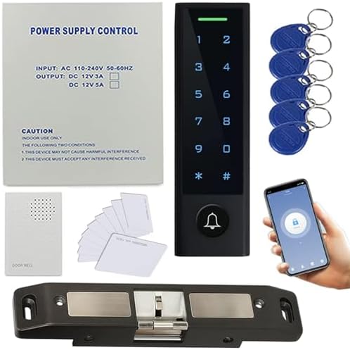 WiFi Remote Manage IP66 Watreproof Access Control Keypad Electric Strike Push Rod Lock for Panic Bar Smart Phone App Remote ADD/Delete User by MENGQI-CONTROL
