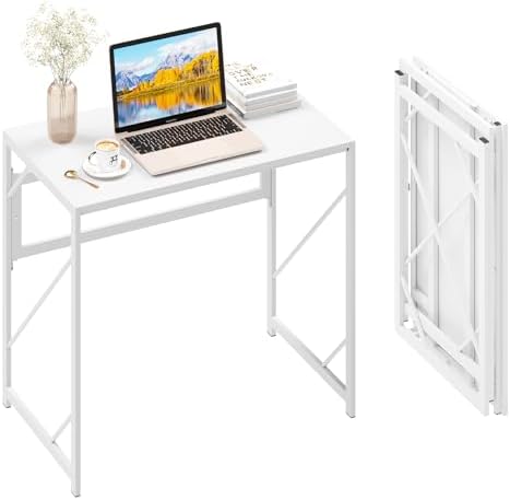 Elephance Folding Desk Writing Computer Desk for Home Office No-Assembly by Elephance