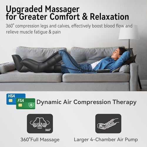 FIT KING Leg Compression Massager for Circulation & Pain Relief, 3 Timers - Image 2