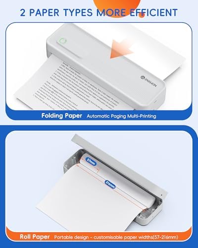 A41 Bluetooth Thermal Printer, Portable Inkless Printer for Travel Supports 8.5 x 11 Inch Paper, Small Mobile Printing Device Ideal for Office, School, Home - Image 3