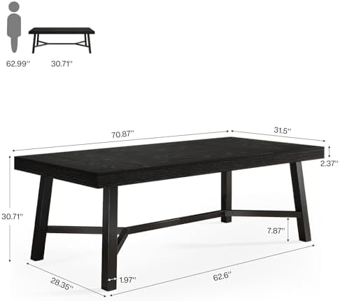 Tribesigns 71-Inch Executive Desk, Farmhouse Computer Desk for Home Office - Image 2