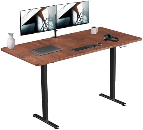 VIVO Dark Walnut 71 x 36 in Standing Desk, DESK-KIT-E2B7D-36 by VIVO