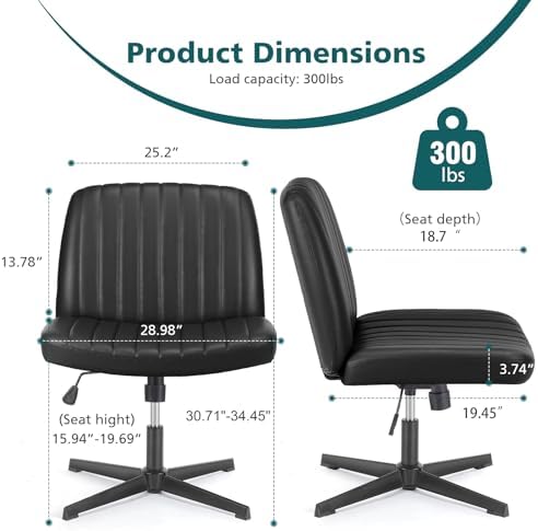 OLIXIS Criss Cross Chair, Vanity Chair, Home Office Desk - Image 2