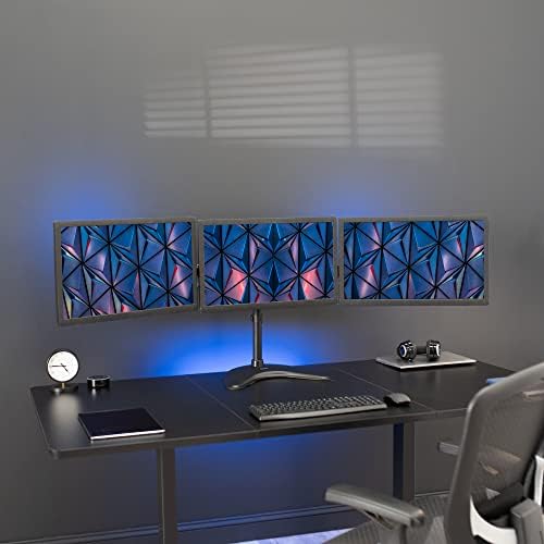 VIVO Triple Monitor Mount Fully Adjustable Desk Free Stand for 3 LCD Screens up to 24 inches STAND-V003P - Image 6