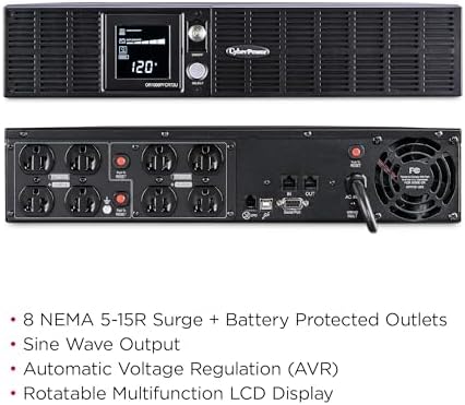 CyberPower OR1000PFCRT2U PFC Sinewave UPS Battery Backup - Image 3