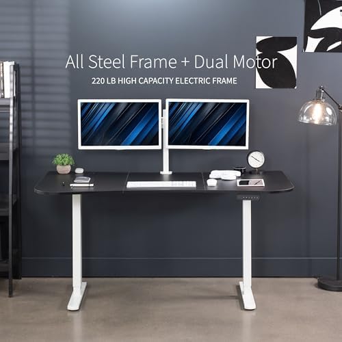 VIVO Black 63 x 32 in Standing Desk, DESK-KIT-E2W1B - Image 5