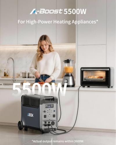 ABOK Ark3600 Portable Power Station 3600W, 3840Wh LiFePO4 Battery - Image 4