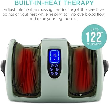 Best Choice Products Heated Shiatsu Foot Massager for Pain Relief, Plantar Fasciitis, Neuropathy, Blood Circulation w/Compact Design - Sage - Image 3