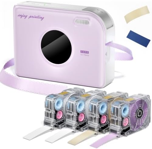 Phomemo Ribbon Printer, A30 Bluetooth Mini Label Maker Machine with 4 Tapes, Portable Ribbon Label Printer with Waterproof Labels, Rechargeable for Gift Wrap, Cloth Name Tag, in/Outdoor Use by Phomemo