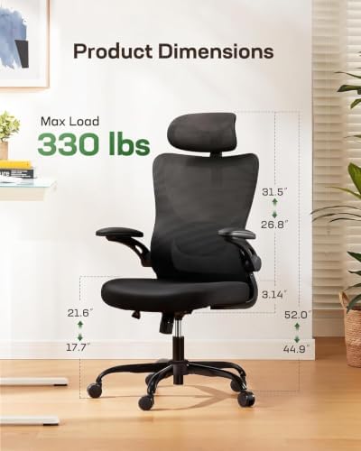 Marsail Ergonomic Office Chair with 3D Armrests, Pack of 5 - Image 3