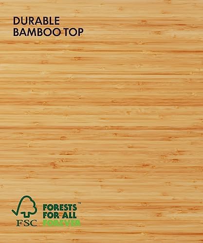 FlexiSpot E6 Bamboo 3-Stage Dual Motor 72 x 30 Electric Standing Desk Sit Stand Up Desk, Holds 220 lbs, Adjustable Height w/ Memory Presets, Solid Bamboo Desktop & White Frame, Ships in 2 Boxes - Image 6