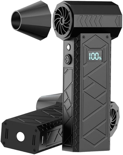 Electric Air Duster Cordless, 130000RPM 4-Speed Adjustable, Powerful Air Blower with Light, Fast Charging, Suitable for Dust Removal in Computer, Keyboard, Car, and Inflating, Outdoors by Unknown