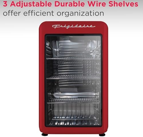 Frigidaire Retro Compact Refrigerator with Glass Door, 3.2 cu ft Countertop Fridge, Rounded Corners, Premium, for Office, Bedroom, Dorm Room, Cabin - Image 6