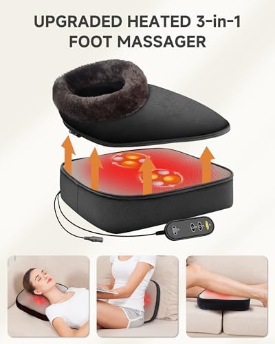 Snailax Shiatsu Foot Massager with Heat, Foot Warmer with Removable Cover - Image 2