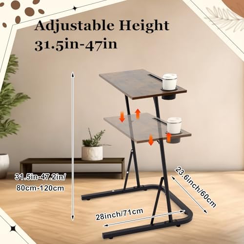 Weysat Walking Pad Desk, Adjustable Height Treadmill Desk, 31.5"-47.2" - Image 3