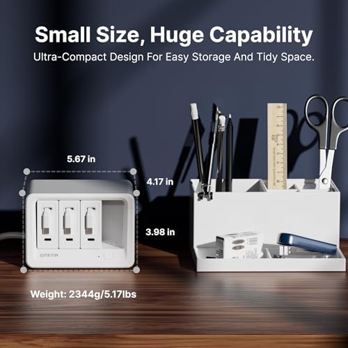 Gitryin 11-in-1 Desktop Charging Station, 120W USB Retractable GaN Charger - Image 6