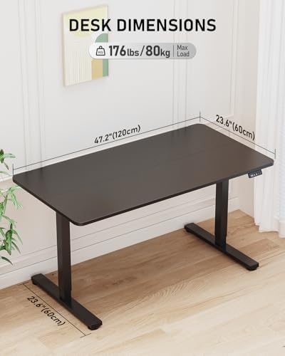 48" Large Electric Standing Desk Adjustable Height for Home Office - Image 3