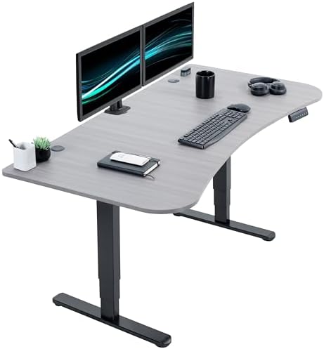 VIVO Dark Gray 63 x 32 in Standing Desk, DESK-KIT-2B1G by VIVO