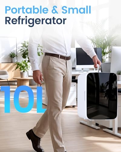 Electactic 10L Compact Mini Fridge, 2.6 Gal Portable Small Refrigerator with AC/DC Adapters, Quiet Personal Desktop Fridge for Skincare, Cosmetics, Makeup, Beverage & Food, Classic White - Image 7