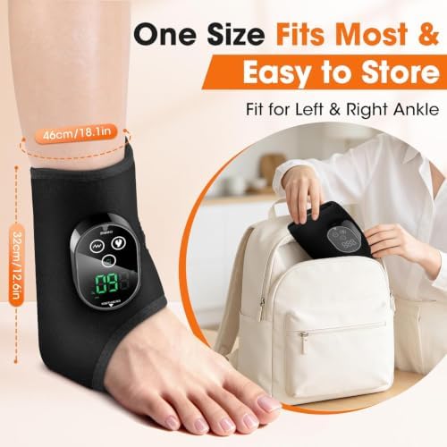 2-Pack Cordless Ankle Heating Pad with Massage for Foot & Elbow - Image 4