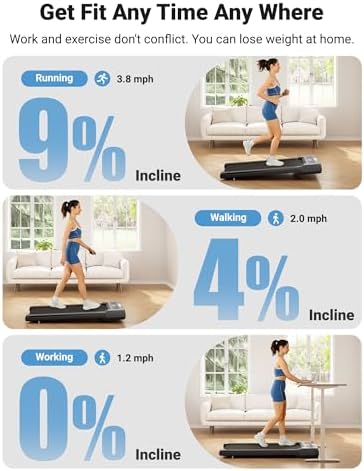 THERUN 9-Level Auto Incline Walking Pad for Under Desk 2.5HP - Image 4