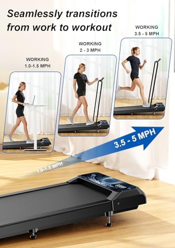 Walking Treadmill Pad with Incline, 2.5HP Under Desk for Home Office (Moon) - Image 5