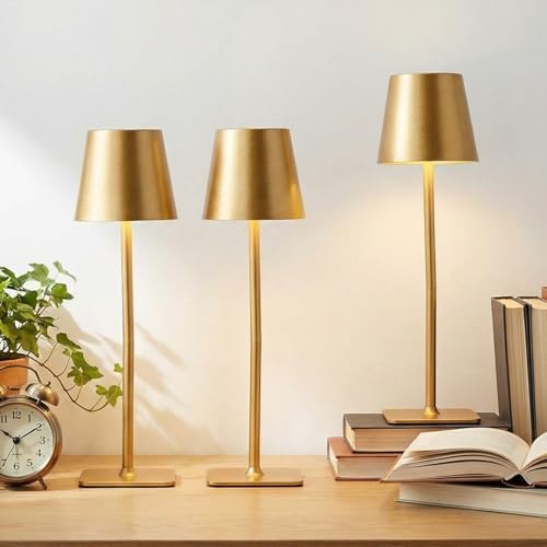 Retisee 12 Pack Cordless Table Lamp Portable Rechargeable Lamps, Gold - Image 4