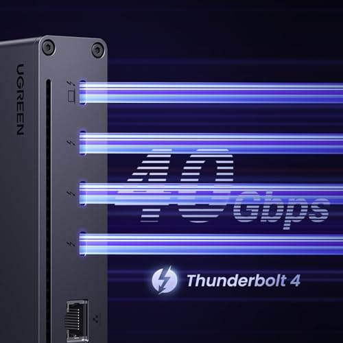 UGREEN 8-in-1 Thunderbolt 4 Docking Station, Dual 4K@60Hz, 3xTBT4, 40Gbps - Image 4