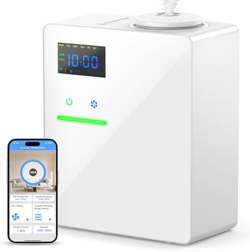 Waterless Essential Oil Diffuser 3000 Sq.Ft, 400ml Cold Air Scent Machine for Large Room Home Hotel Office by XEITIN