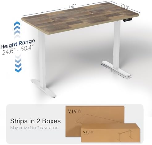 VIVO Reclaimed Wood 60 x 24 in Standing Desk, DESK-KIT-2W6P - Image 3