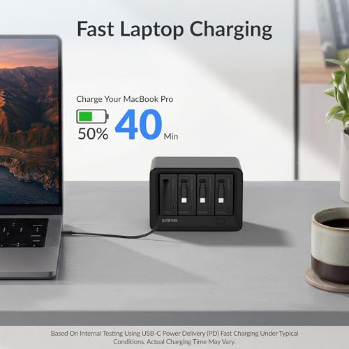 Gitryin 12-in-1 Desktop Charging Station, 260W USB Retractable GaN Charger - Image 3