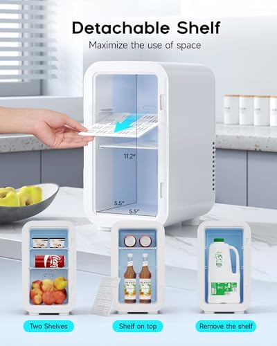 BEICHEN Mini Fridge,6 Liter / 8 Can Small Fridge for Bedroom, Car, Office - Image 3