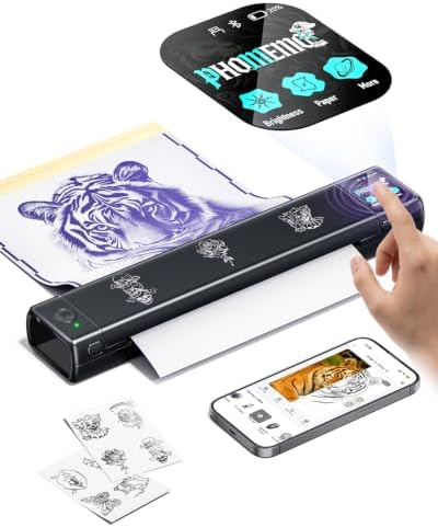 Phomemo M08F Plus Touchscreen Tattoo Stencil Printer, Bluetooth, Thermal by Phomemo