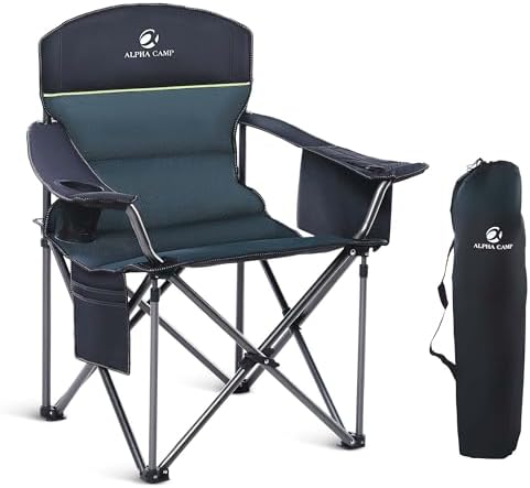 LET'S CAMP Oversized Folding Camping Chair Portable Outdoor Heavy Duty by LETSCAMP