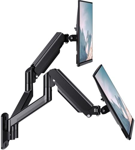 WALI Dual Monitor Wall Mount for 17-32 inch Screens, up to 22 lbs per Arm by WALI