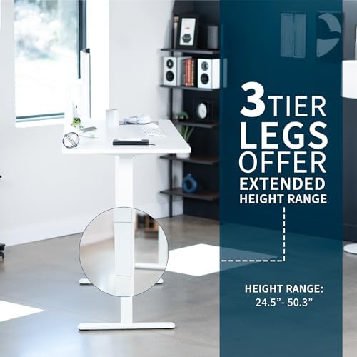 VIVO White 71 x 30 in Standing Desk, DESK-KIT-2W7W - Image 5