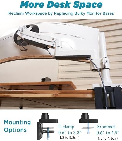 ULTRARM Heavy Duty Monitor Arm for Ultrawide Curved Monitors Modular Design - Image 4