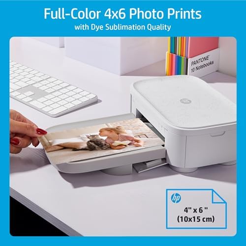 HP Sprocket Studio Plus 4x6 Wireless Instant Photo Printer, 118 Sheets + 3 Cartridges, Wi-Fi, Premium Dye Sublimation, Compact Home Use, Prints Vibrant Color Pictures, Editing App for Fun Photos - Image 5