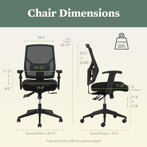 HON Crio Ergonomic Office Chair, Office Desk Computer Chair, Black - Image 2