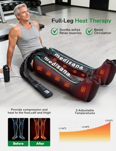 Medisana Leg Compression Massager with Heat for Circulation & Pain Relief - Image 3